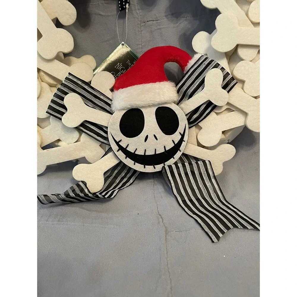 NEW Disney Parks Jack Skellington Nightmare Before Christmas Holiday Door Wreath